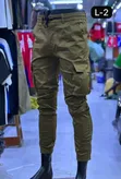 Men's Polycotton Cargo Pants - Green - 3