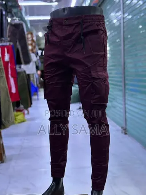 Men's Polycotton Cargo Pants - Green