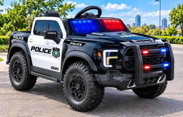 Kids Police Ride-On Pickup Truck - 1