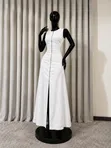 LC Waikiki White Denim Maxi Dress - Size L - 1