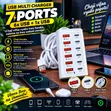 GE 7-Port USB Hub & Multi Charger (White) - 1