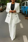 New Classy Women's Double-Breasted Pantsuits - 2