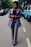 New Classy Women's Double-Breasted Pantsuits - 3