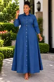 Classic Ladies' Denim Maxi Dress - 2