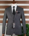 Luxury Men's 3-Piece Grey Suit (Bagozza Collection) - 3