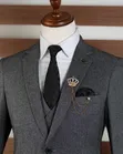 Luxury Men's 3-Piece Grey Suit (Bagozza Collection) - 4