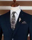 Bagozza Men's Navy Blue 3-Piece Luxury Suit - 3
