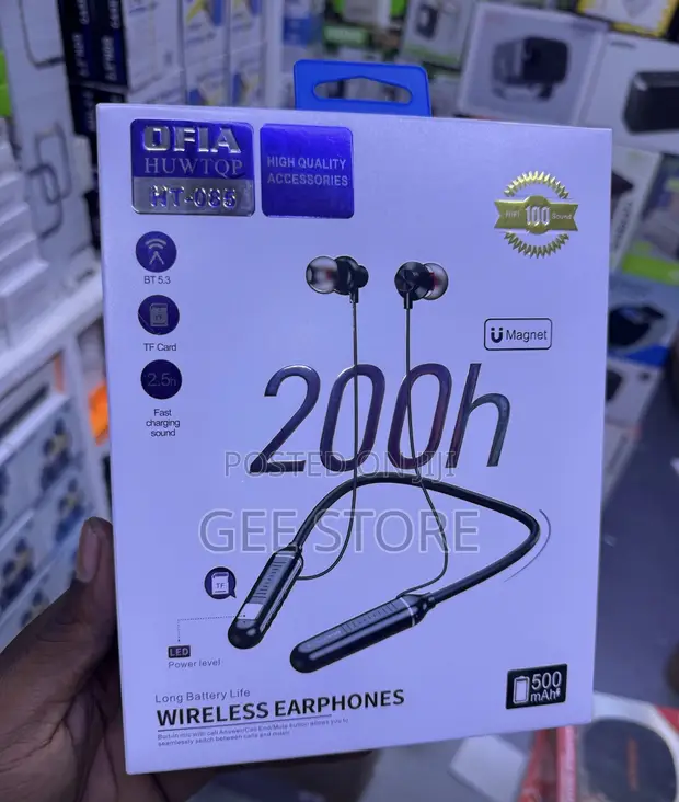Ofia Huntop HT-085 Wireless Neckband Earphones - 1