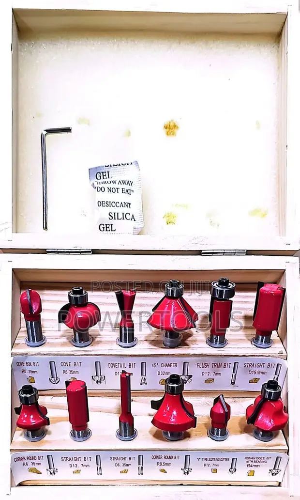 Router Bits Set 12pc (8mm & 6mm) - 1