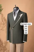 Men's Mario Casas Executive Two-Tone Suit - Olive Green/Beige - 1