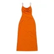 Orange Cowl Neck Bodycon Maxi Dress - Size M - 2