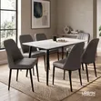 Dining Table Set - 6 Seaters, Marble Top - 1