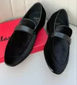 Viatu vya Ngozi vya Kiume Nyeusi vya Moccasins - 3