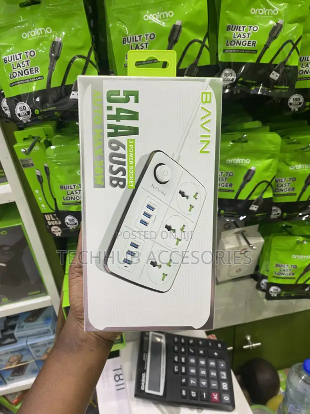 Bavin 5.4A Auto Max 3-Port Power Socket - 1