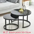 Round Coffee Table - A-7 Black - 1
