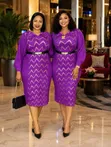 New Midi Dresses - Zigzag Glitter Design - 1