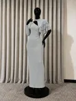 Gauni Refu la Kipekee na Mapambo ya Ruffle - 1