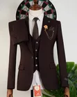 Romaster Premium 3-Piece Chocolate Brown Suit - 3