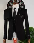 Romaster Premium 3-Piece Black Suit - 2