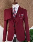 Joselino Luxury Maroon 3-Piece Suit - 3