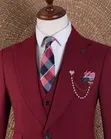 Joselino Luxury Maroon 3-Piece Suit - 5