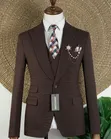 Joselino Luxury 3-Piece Cocoa Brown Suit - 4