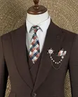 Joselino Luxury 3-Piece Cocoa Brown Suit - 5