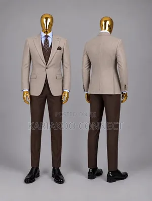 Double Breasted Suits - Beige