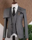 Joselino Premium 3-Piece Charcoal Grey Suit - Men's - 2