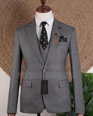 Suti ya Joselino Premium Vipande 3 Kijivu - Wanaume