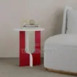 Luna Coffee Table Burgundy-White - 1