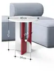 Luna Coffee Table Burgundy-White - 3
