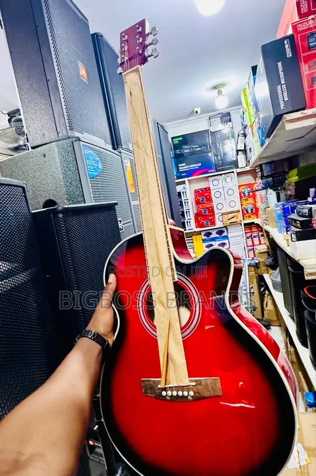 Galaton Acoustic Guitar - Red - 1