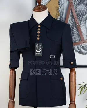 Ricardo Short Sleeve Dark Blue Kaunda Shirt