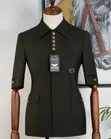 Ricardo Navy Green Short Sleeves Kaunda Shirt - 4