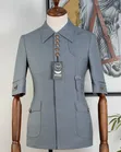 Ricardo Grey Short Sleeves Kaunda Shirt - 3