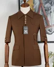 Ricardo Brown Short Sleeves Kaunda Suit - 1