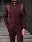 Suti ya Ricardo Kaunda Classic - Burgundy - 1