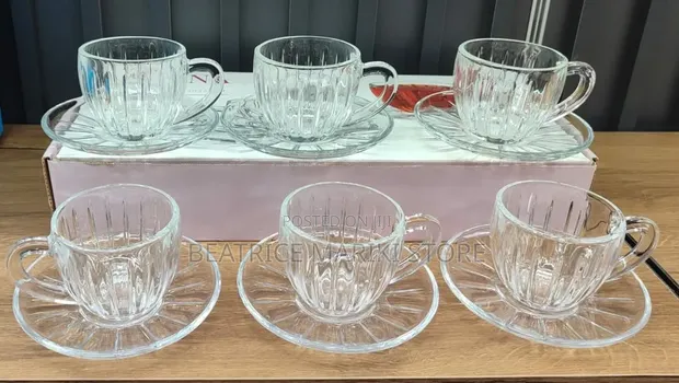 Cup and Saucer Set (6 Cups, 6 Saucers) - 1