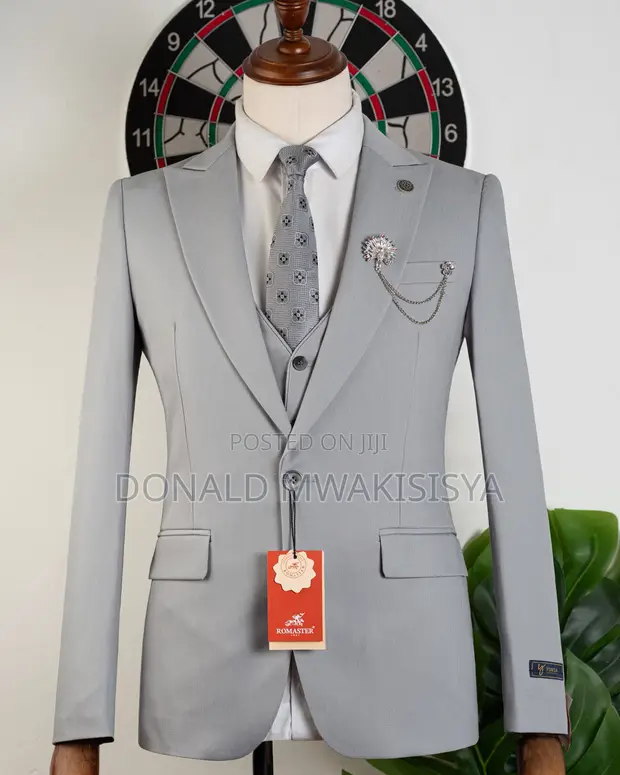 Marco Lorenzo Gray Plain Suit - 1