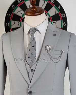 Marco Lorenzo Gray Plain Suit