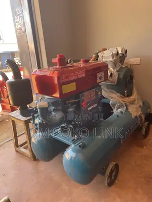 Diesel Air Compressor with Tank - 3 Pistons