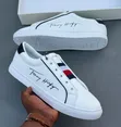 Men's Tommy Hilfiger White Leather Sneakers - 1