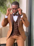 Marco Milano Men's Full Suit Package - Brown - 1