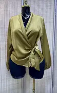 Elegant Women's Multicolor Satin Dress by Sahil's Closet - 2