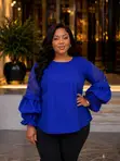 Elegant Puff Sleeve Blouse - 4