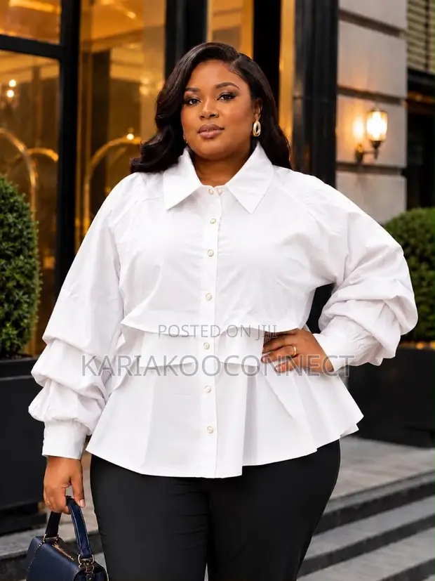 Top ya Mikono ya Statement - Paneli ya Rangi na Cuff ya Ruffle - 1