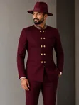 Suti za Kisasa za Kifalme za Kiume (Jodhpuri) na Kofia - 1