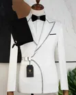 Carlos Cardini Luxury White Asymmetrical Tuxedo - 2