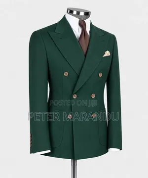 Men's Luxury Double-Breasted Blazer with Trousers